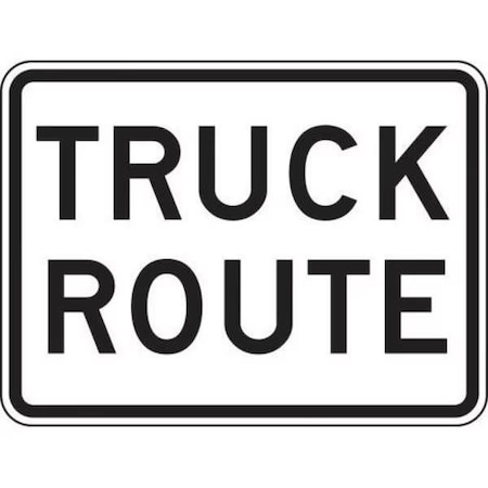 Accuform TRUCK RESTRICTI ON SIGN TRUCK ROUTE 18 FRR498RA